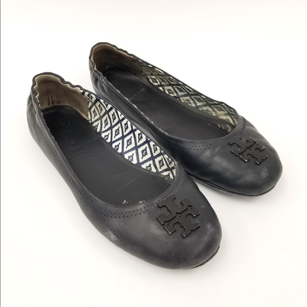 Navy Authentic Tory Burch Flats Shoes Size 6